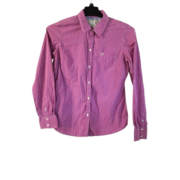 American Eagle Outfitters Pink Casual Button Down Shirt - Picture 1 of 7